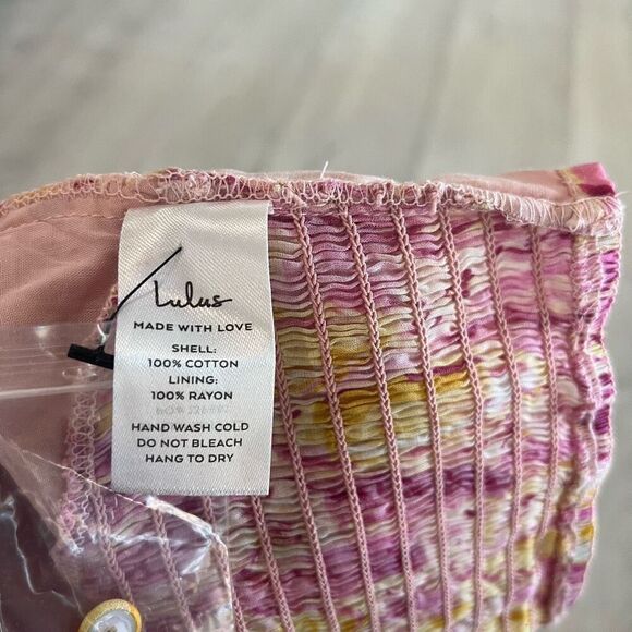 Lulu's Pink and Yellow Floral Ruffle Top - Picture 6 of 6